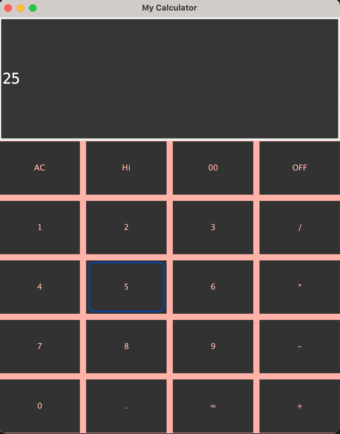 Screenshot of Calculator
