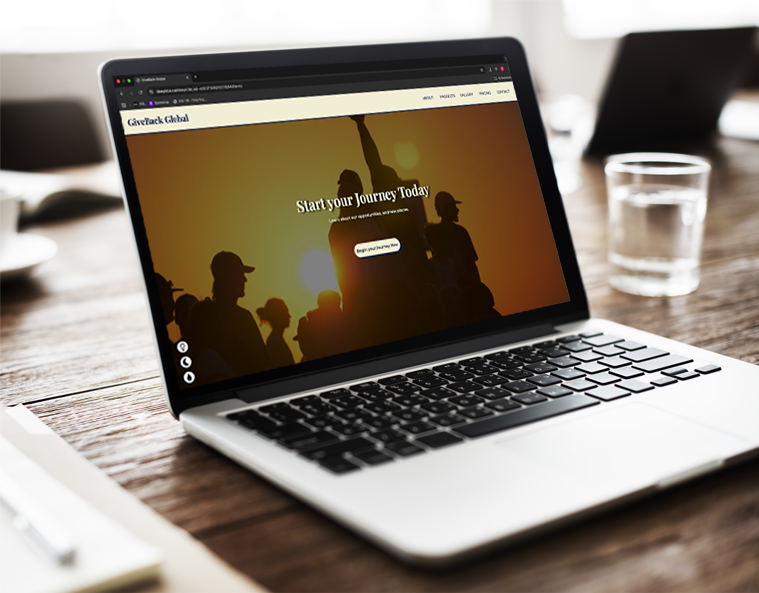 Screenshot of GiveBack